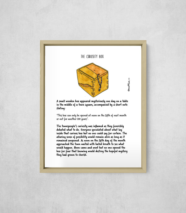 The Curiosity Box, framed, front on