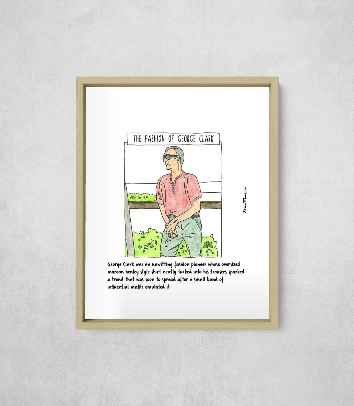The Fashion of George Clark, framed, front on