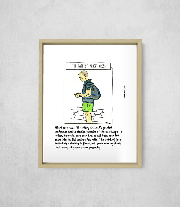 The Fate of Albert Cross, framed, front on
