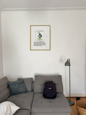 The Fate of Albert Cross in a real frame, on the wall