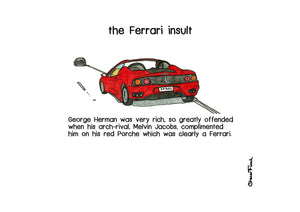 The Ferrari Insult artwork on its own, unframed