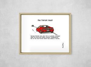 The Ferrari Insult, framed, front on