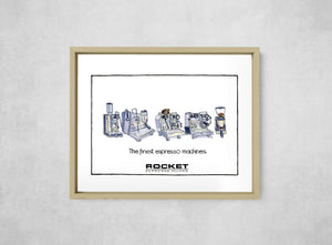 The Finest Espresso Machines, framed, front on