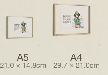 The Girl with the Infinity Tattoo, both sizes, true relative scale
