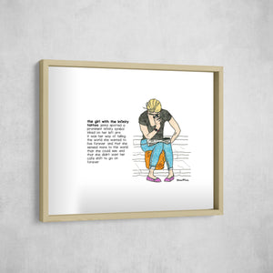 The Girl with the Infinity Tattoo, Gallery Border style, large format