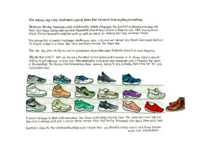 The Gravity Shoes artwork on its own, unframed