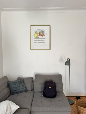 The Kaleidoscope of Time in a real frame, on the wall