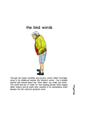 The Kind Words artwork on its own, unframed