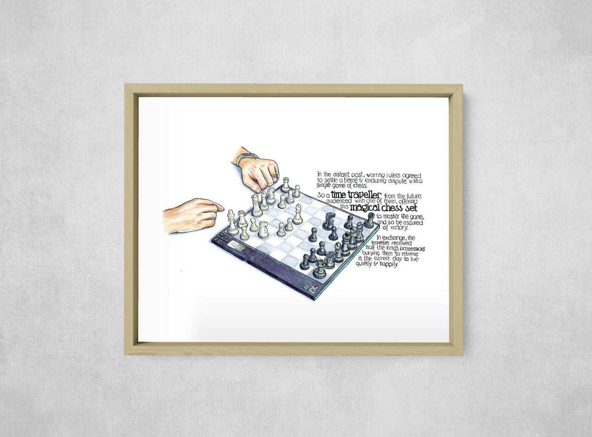 The Magical Chess Set, framed, front on