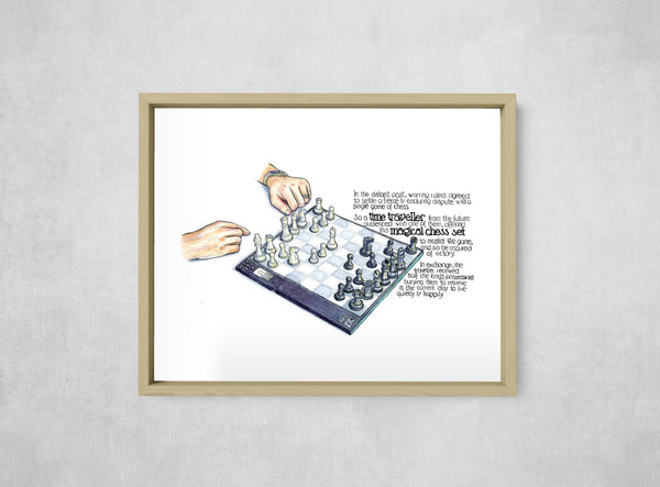 The Magical Chess Set, framed, front on