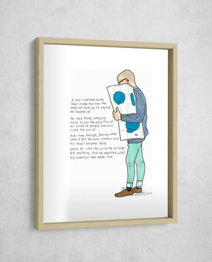 The Man Who Invented Socks, Gallery Border style, large format