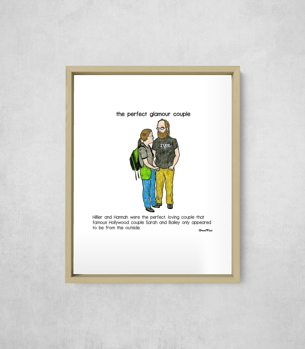The Perfect Glamour Couple, framed, front on