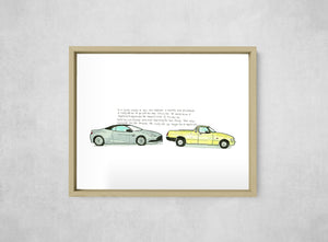 The Rusty Old Car, framed, front on