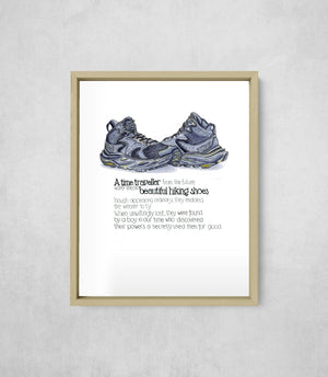 The Time Traveller's Hiking Shoes, Full Print style, large format