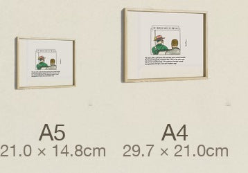 The Traveller with the Pink Hat, both sizes, true relative scale