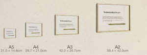 The Time Traveller & The Ajoto Pen, all four sizes, true relative scale
