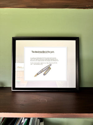 The Time Traveller & The Aurora 88 in a real frame, on the wall