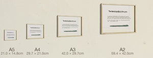 The Time Traveller & The Caran d'Ache Racing Pen, all four sizes, true relative scale
