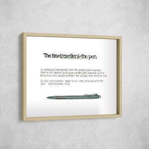 The Time Traveller & The Caran d'Ache Racing Pen, Gallery Border style, large format