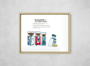 The Time Traveller & The Coffee Grinders, Full Print style, large format