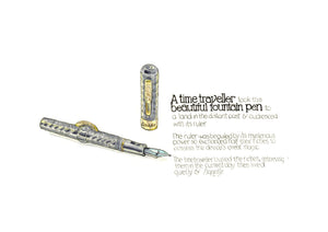 The Time Traveller & The Conklin Pen artwork on its own, unframed