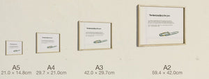 The Time Traveller & The Conway Stewart Pen, four sizes, true relative scale