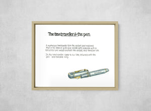 The Time Traveller & The Conway Stewart Pen, Full Print style, large format