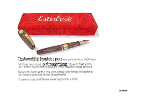 The Time Traveller & The Esterbrook Pen artwork on its own, unframed