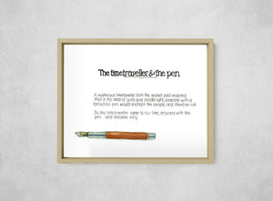 The Time Traveller & The Faber-Castell Pen, Full Print style, large format