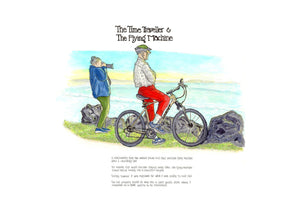 The Time Traveller & The Flying Machine artwork on its own, unframed