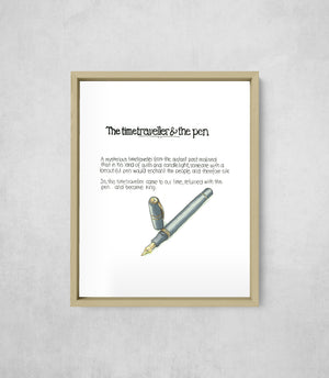 The Time Traveller & The Homo Sapiens Pen, Full Print style, large format