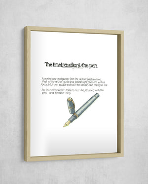 The Time Traveller & The Homo Sapiens Pen, Gallery Border style, large format