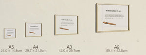 The Time Traveller & The Montegrappa Pen, four sizes, true relative scale