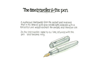 The Time Traveller & The Otto Hutt Pen artwork on its own, unframed