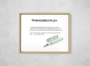 The Time Traveller & The Otto Hutt Pen, Full Print style, large format
