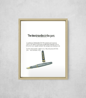 The Time Traveller & The Sailor Pen, framed, front on