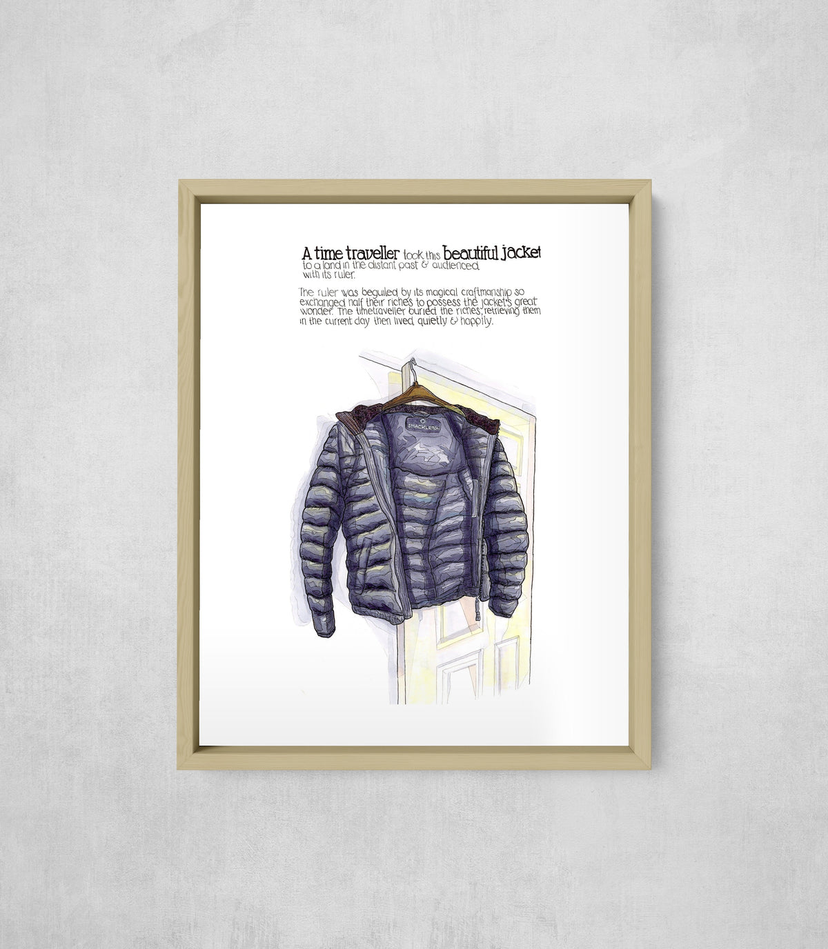 The Time Traveller & The Shackleton Jacket, framed, front on