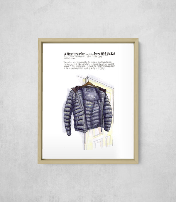 The Time Traveller & The Shackleton Jacket, framed, front on