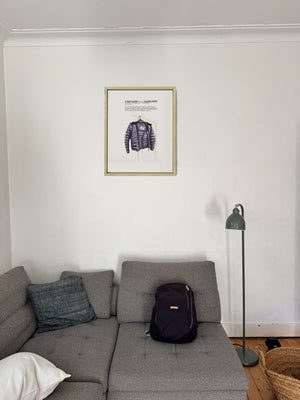 The Time Traveller & The Shackleton Jacket in a real frame, on the wall