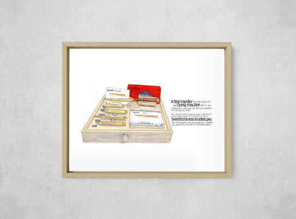 The Time Traveller's Flying Machine, framed, front on