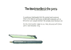 The Timetraveller & The Pens artwork on its own, unframed