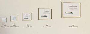 The Timetraveller & The Pens, all five sizes, true relative scale