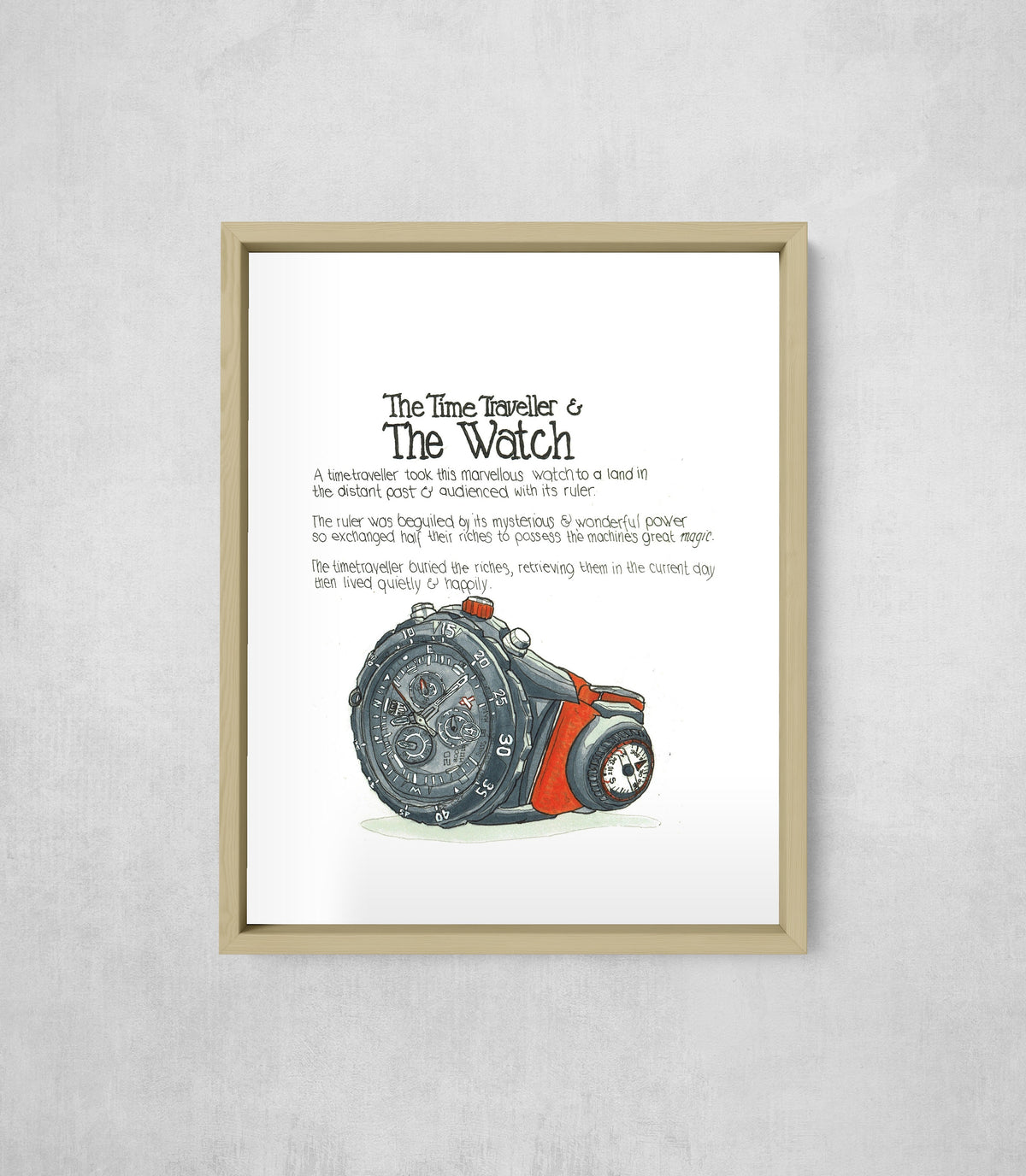 Bear Grylls Watch, framed, front on