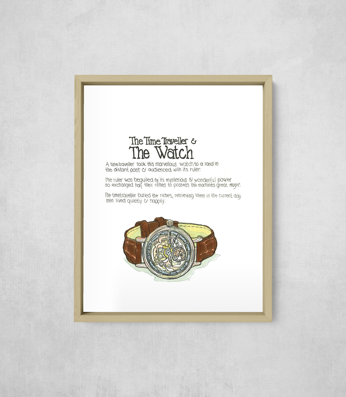 Ingersoll Watch, framed, front on