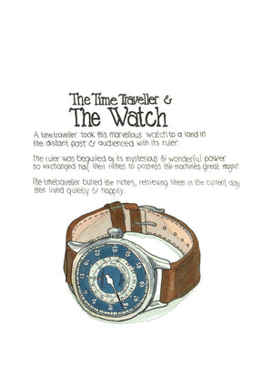 The MeisterSinger Watch artwork on its own, unframed