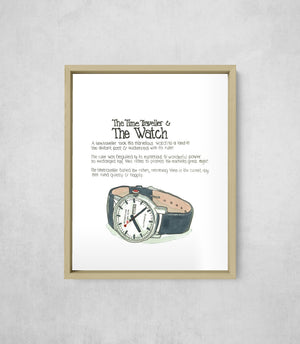 Mondaine Watch, framed, front on