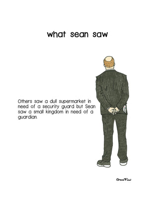 What Sean Saw artwork on its own, unframed