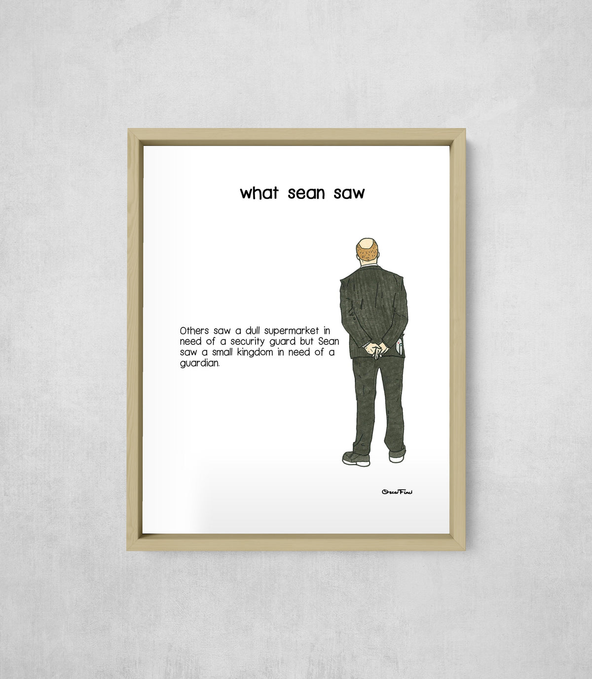 What Sean Saw, framed, front on