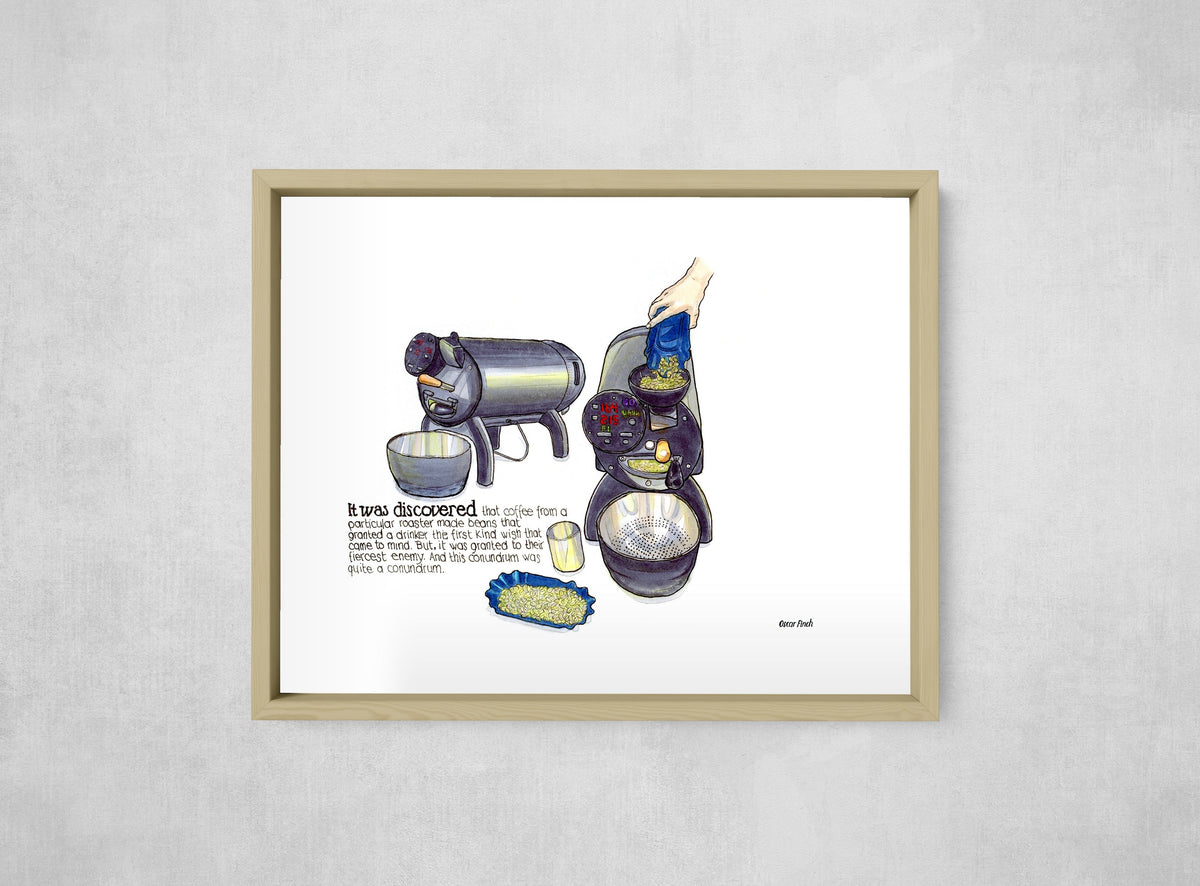 The Wish-Granting Roaster, framed, front on
