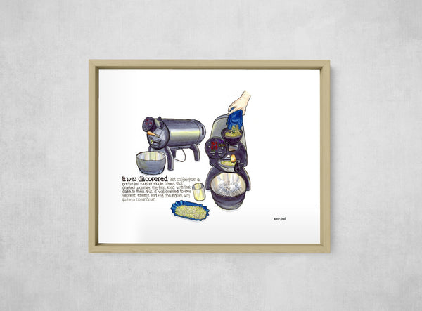 The Wish-Granting Roaster, framed, front on